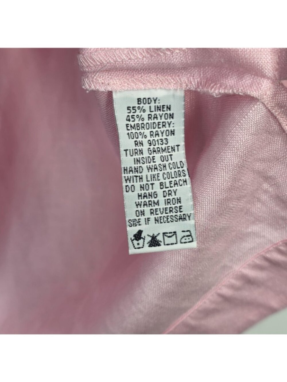 Bob Mackie Wearable Art Jacket Tank Set Womens XL Pink Linen Cutout Cottagecore - Picture 9 of 16